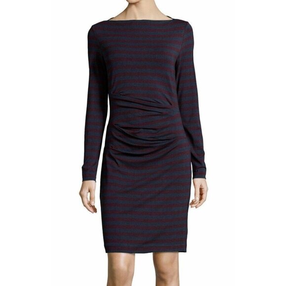 Nicole Miller Dresses & Skirts - NWT Nicole Miller Artelier Quinn Bateau Neck Striped Tucked Jersey Dress M $265